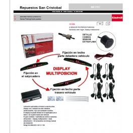 Kit 4 sensores parking KDX con display