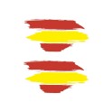 Adhesivo bandera de España pincel 100x45mm