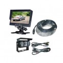 Kit vision trasera, monitor color 7" TFT + Camara con infrarrojos + 20mts de cable + mando a distancia